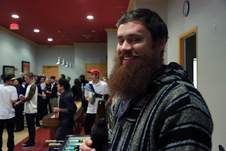 <!-- shaqueefapremiere13 -->

No, this isn't another photo of Allen Russell. This is Ian Maxey, one of the best skateboarders in the room that night that hasn't skated in many years. Someone please get him a board so we can watch him kickflip back tail waist-high ledges again.