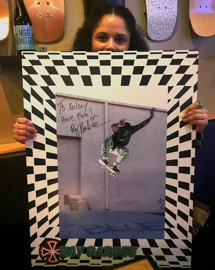 <!--cotc19raybarbee-->

You can’t tell but she has a huge smile on her face in this photo.