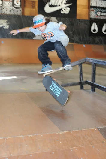 Jorge JP Garcia is kickflipping his way to 1st in the 8 and Under.<!-- Harvest Jam 2012 Presented by Expedition -->