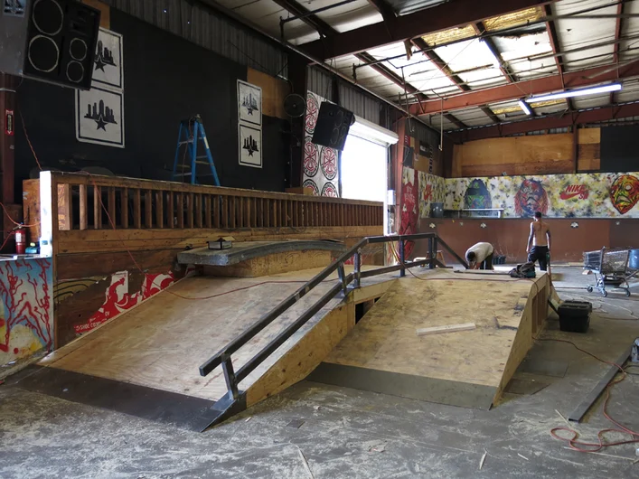 <!--makeover2-->

Most of the Pro Course demo is already finished, so now it's on to what you want to see: Construction!  This new center obstacle is looking fierce...I love the rainbow ledge addition.