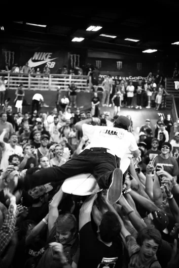 <!--sunnightpro15-->

The Main MC of the weekend took a ride on the crowd.  Surfs up!