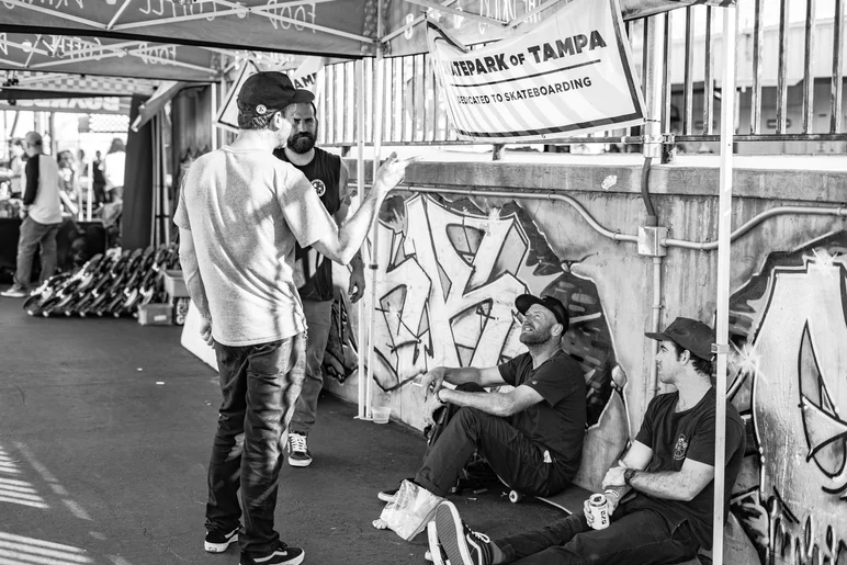 <!--cotc19finals-->

Brian catching up with Mike and the Block Crew.