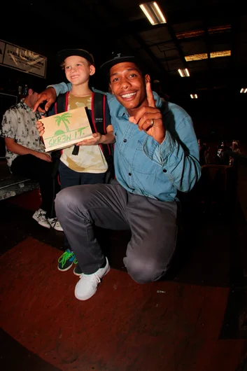 <!--soj15-->

Danny Boyd has been skating our park and contests since he could first roll around. He took home first this time and couldn’t be happier. Boo Johnson congratulating him.