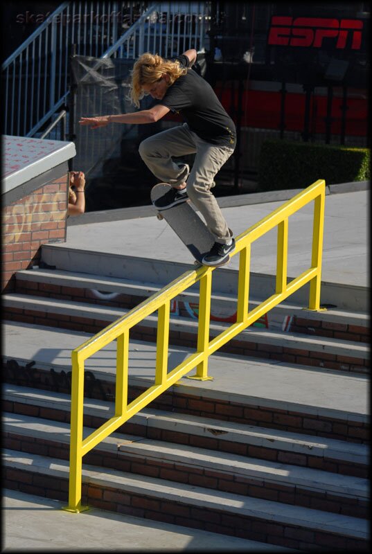 Elissa Steamer - crooked grind on the rail