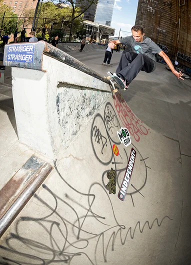 <!--dany19practicephotos-->

Stranger Danger, No stranger to a wee bit of pop..David Lobasyuk takes a Grind up the Quarter Pipe from flat.
