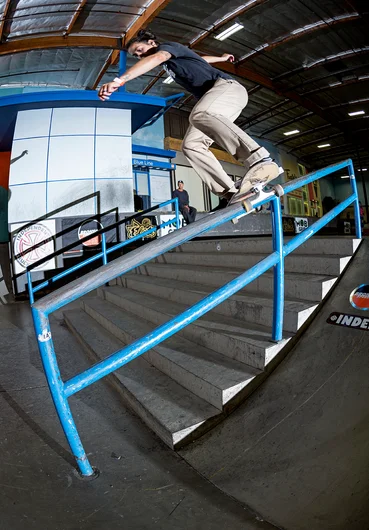 <!--dala19practice-->

With a couple pointers from some dad in the background, Christiana Means got her Boardslide on the rail.
