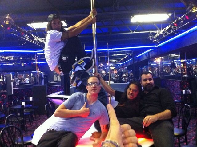 Of course later that night, the nearest strip bar 