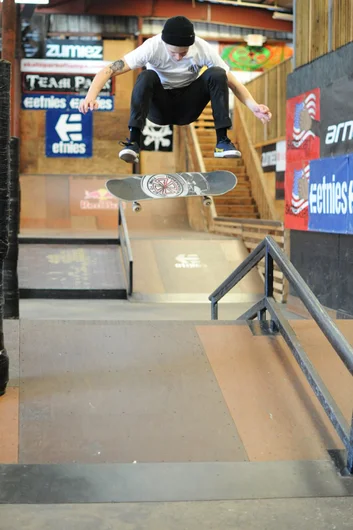 Axel Cruysberghs - frontside flip to flat.<!-- etnies Free Day Benefiting Boards for Bros 2013 -->