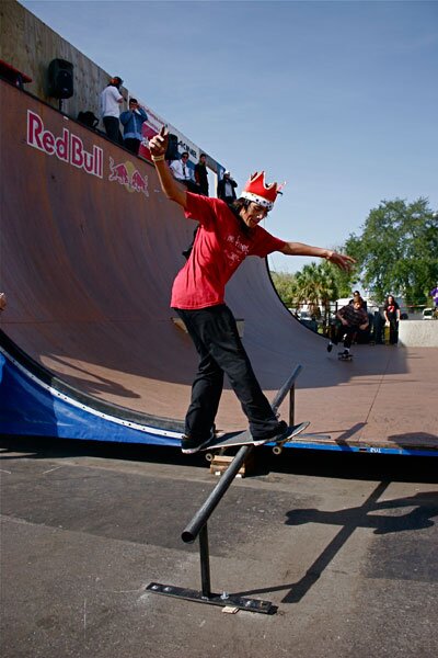 I forgot this kid's costume. Skateboard king?