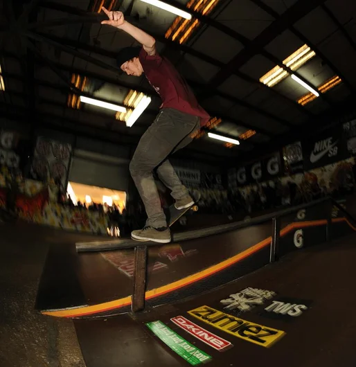 <!-- amdec13sun -->

Jack Olson destroyed the finals and is the winner of the 2013 Tampa Am presented by Nike SB. Jack did some tricks in his runs that were insane to even think about doing once, let alone on command in a run. This is a switch 180 nosegrind, nollie flip out.