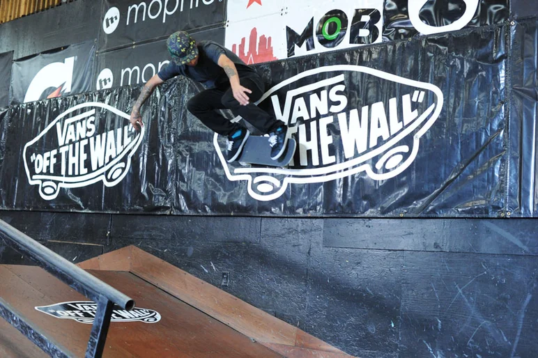 Abdias follows the instructions on the sign.<!-- Clash of the Crews 2013 Presented by Vans -->