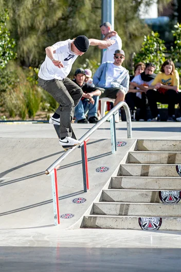 <!--daausfinals-->

Rob Pace turns it up to 11 for the Finals with a Front Crook down the rail.