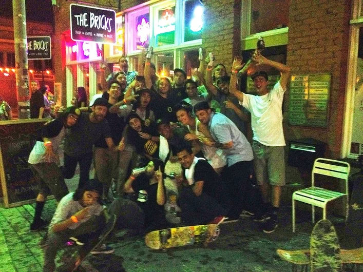 <!-- boozecruise2013 -->

I don't really remember the skate back to The Bricks, but judging by this photo I found in my phone the next morning, we finished the night strong. Thanks to everyone that came out and a special thank you to The Hub and Hooters for baby sitting. See you next year. - HiDefJoe