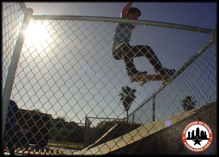 Pat Stiener sitting on a frontside ollie to tail