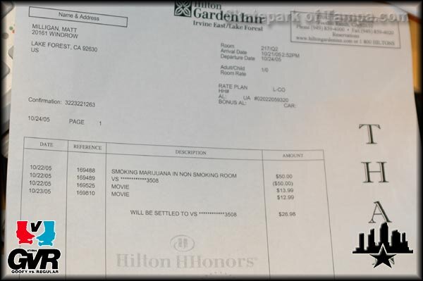 Matt Milligan's Room Charge