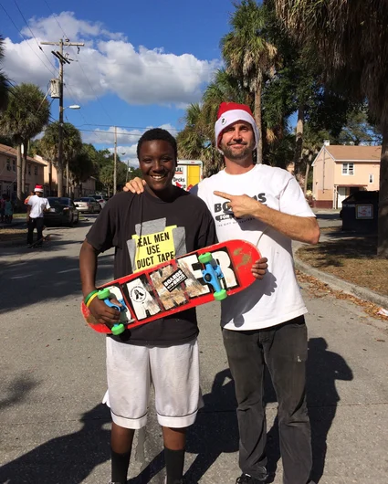 <!--b4bdelivery-->

This kid let Schaefer borrow his board for a couple of minutes but he stayed really close, worried he wasn’t going to get his board back.