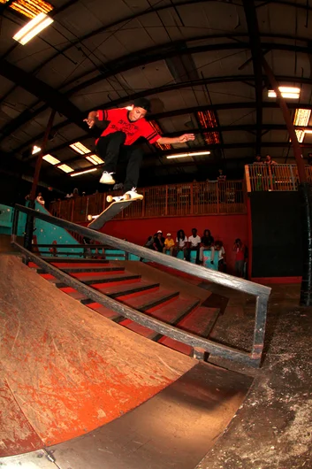 <!--sr16-->

Marcos Montoya - Tre Flip Lipslide...yes that's what he did and it was second try. I don’t know how he’s so good but you know Marcos came home with a medal. 2nd Place.