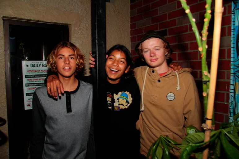 <!--pro14night4-->

Three of the newest pros on the Flip team; Curren Caples, Louie Lopez and Alec Majerus.  Congrats on placing third today, Alec.