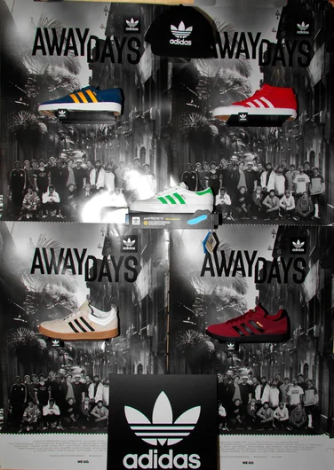 <!--awaydaysphotos-->
Small display of the newest and greatest Adidas shoes.