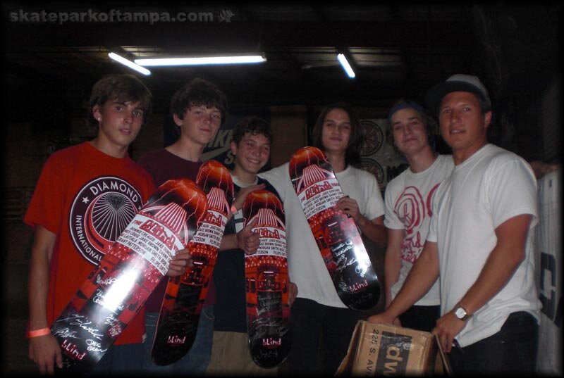 Boards signed by the entire Blind Team