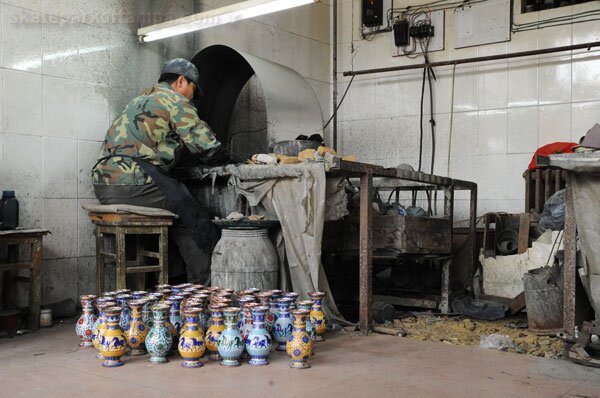 China: workstation in a small factory