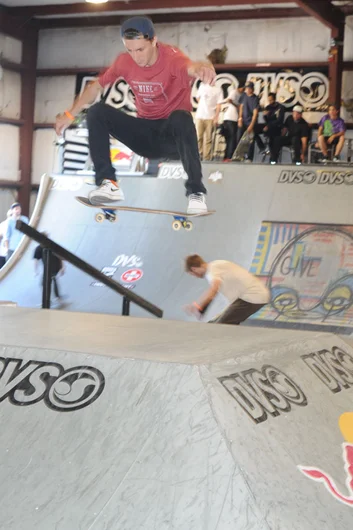 Jereme Knibbs makes everything look good, even the fruit boot catapult.  That's a half cab over it.<!-- Damn Am Atlanta 2013 Presented by DVS -->