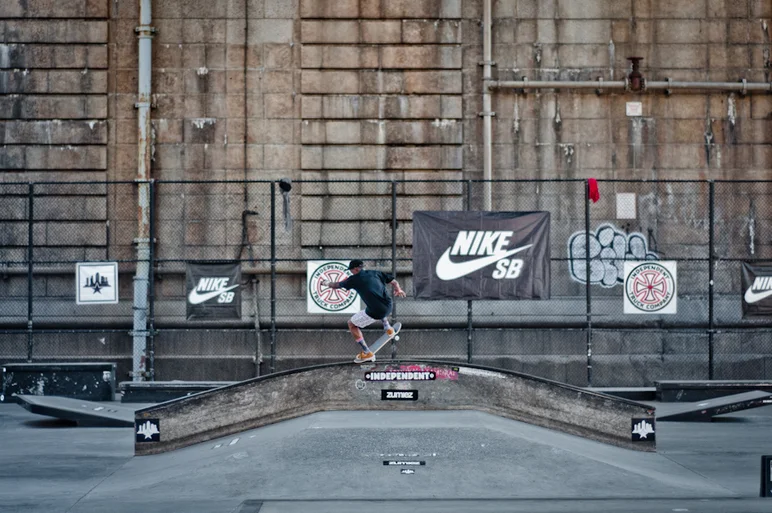 <!--nyc14d2-->

I saw this trick twice today and I love it, nosegrind pop out by Jamel Marshall.