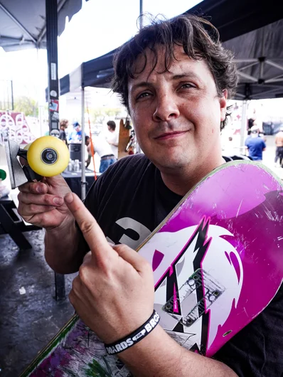 DJ handling Boards for Bros