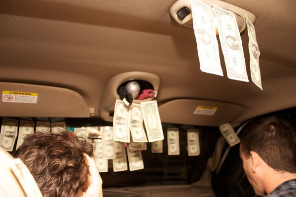The dancers piled in and cleaned out the bills