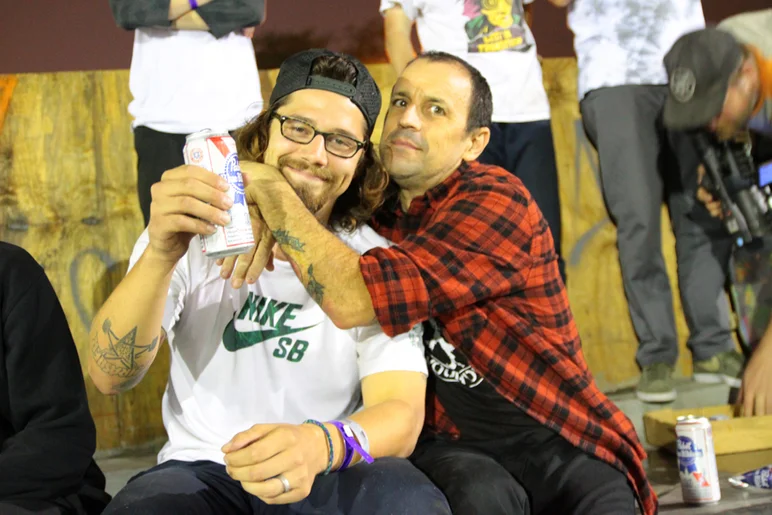 <!--ta14-sn-->
Nothing better that brotherly love between Justin Brock and Jim Thiebaud.