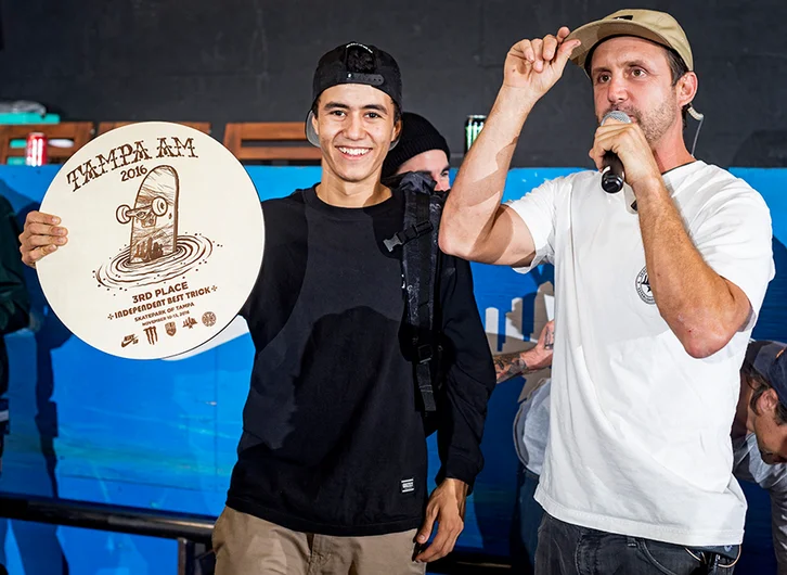 <!--am16satphotos-->

Ivan Monteiro goes flippy skippy with a 270 Flip Lipslide 270 out and winds down into 3rd place.