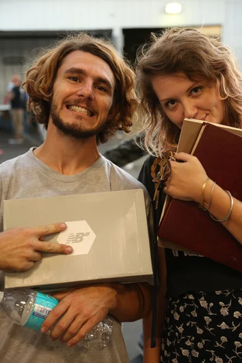 <!--cad16-->
This couple copped a fresh pair of New Balance from the shop. Thanks for the support! 