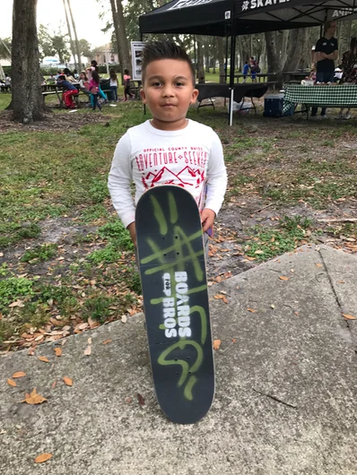 <!--b4bdesoto-->
A lot of these kids live right next to a skatepark, but come from families that may never be able to afford to buy them a skateboard. Seeing their faces light up makes all our efforts worth it.