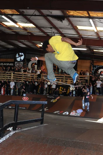 Na-Kel Allah Smith almost got his spot in the Semi-Finals from Tyler the Creator tweeting everyone to vote for him in the SPoT Lifer’s Choice Award.  That’s a damn good looking hardflip.  He killed it and ended up in 29th on Friday’s Qualifiers.<!-- Tampa Am 2012 Photos -->