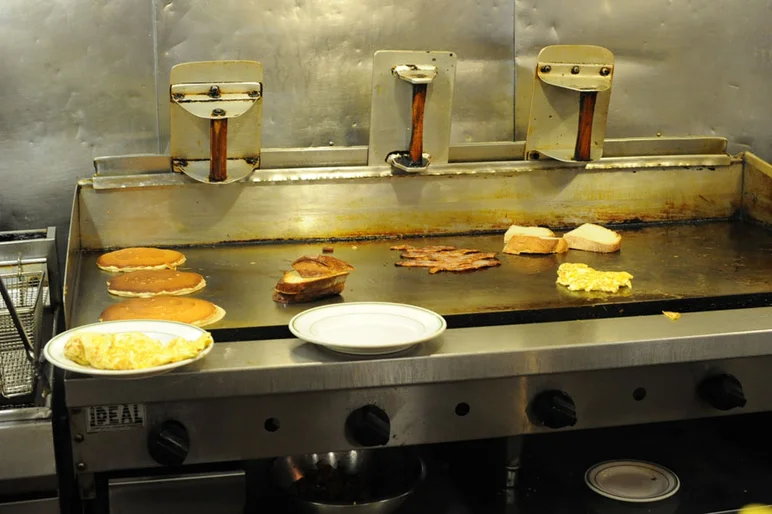 After a long day of work and play finding restaurants closed, we ended up at The Pantry in downtown LA. Apparently, the place has never closed in like 100 years.  You can get a lumberjack style breakfast anytime here.<!-- Damn Am Los Angeles 2013: Arrival in LA and Construction -->