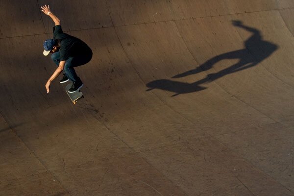 The backside flip always makes a good shadow