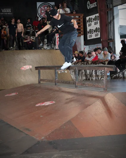 <!--cotc19besttrick-->

Marcos getting the Best Trick started with a Front Feeble Transfer.