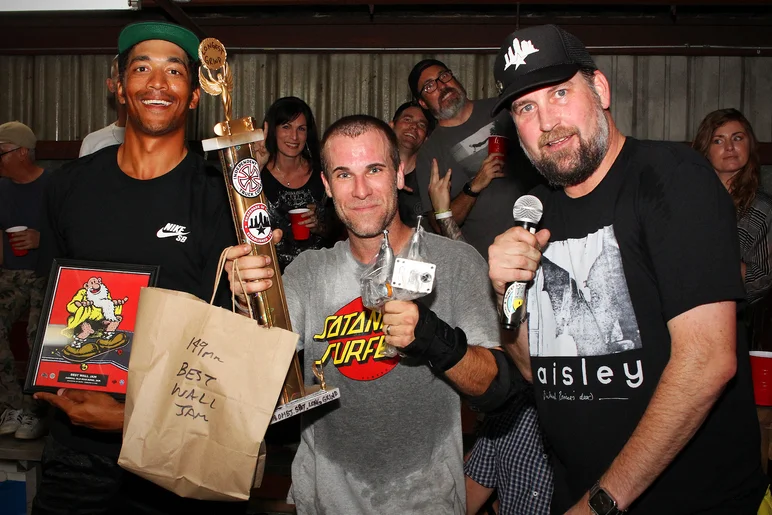 <!--ombj18-->
John Whiteman took home the Trophy for Best Trick on the Indy Wall.