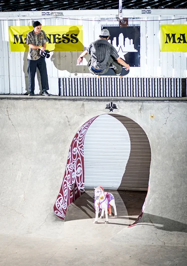 Arms down, just loftin! Nick Papa goes over the doorway Alleyoop.
<!--tampam2022madnessconcretejam-->