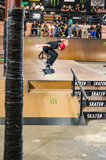 Premium backside flip up the Step Up to end his run!

<!--harvestjam2023-->