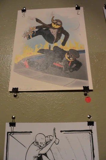 <!--bokmaartshow-->

Close up of one of Lance Mountain’s signed prints.