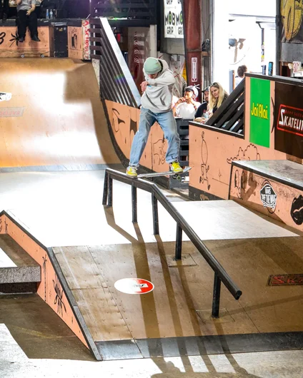 Atom Blandford with a  Front Tailslide for the judges


<!--harvestjam2023-->