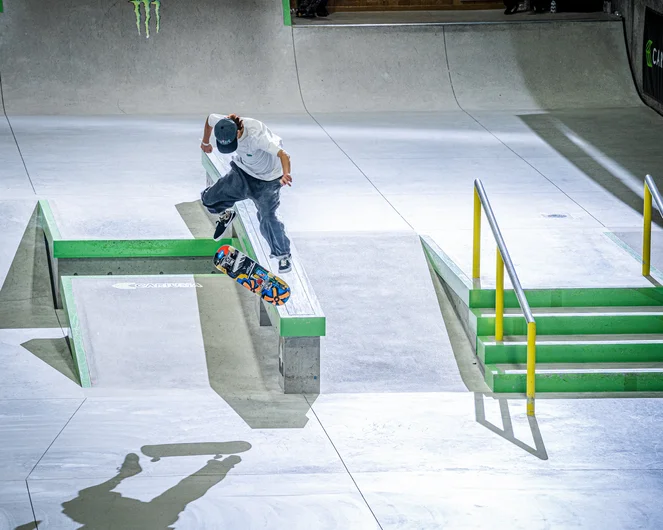 Another crook nollie flip, but Raimu's this time around. I think that was his 5th board of the week.


<!--damnamjapan2023mensfinals-->