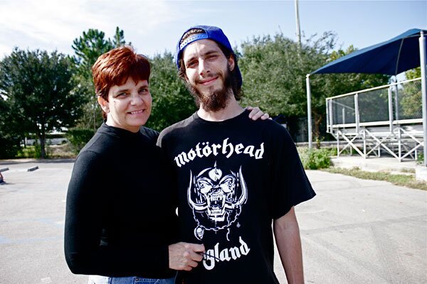 Ian's mom came out and hung out with us