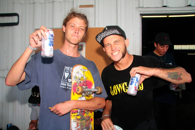 <!--gsd16-->

Free Booze thanks to PBR. Robby2packs and Brian Adams enjoying a cold one on this hot day.