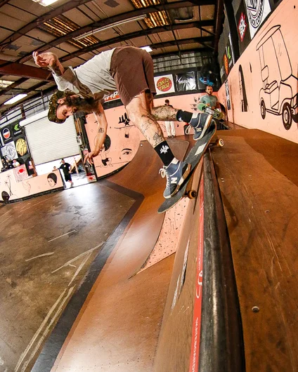 Rocco going to the top of the Paul Wall with a back smith.

<!--backtoschoolbash23-->