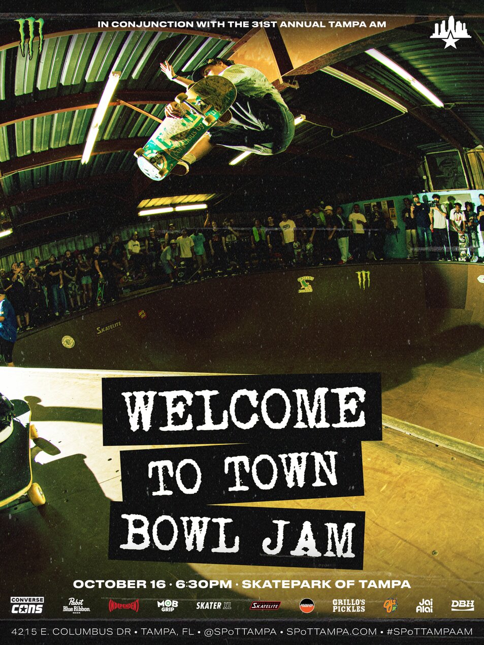 Welcome to Town Bowl Jam Flyer 2025
