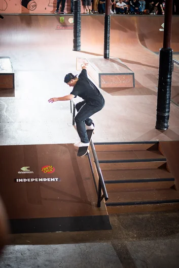 Crazy skaters can just consistently Switch Flip Back Lip the rail these days. Shane
O’Neil is the Gawd Dang Messiah of this shit!

<!--tampapro23day3-->