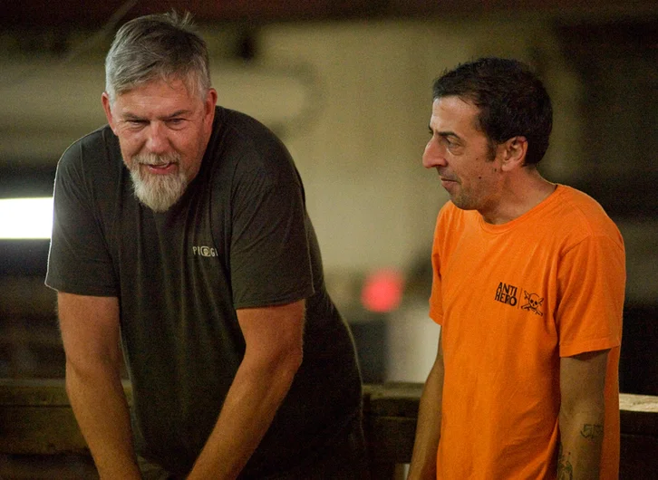 <!--am15-thursday-->

Gerwer lets Paul Schmitt know he’s like a really good sander mannnnnn.