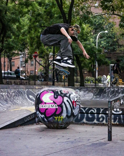 SPoT Team rider Dylan Labrake has a steezy heelflip

<!--damnamnyc23-day1-->